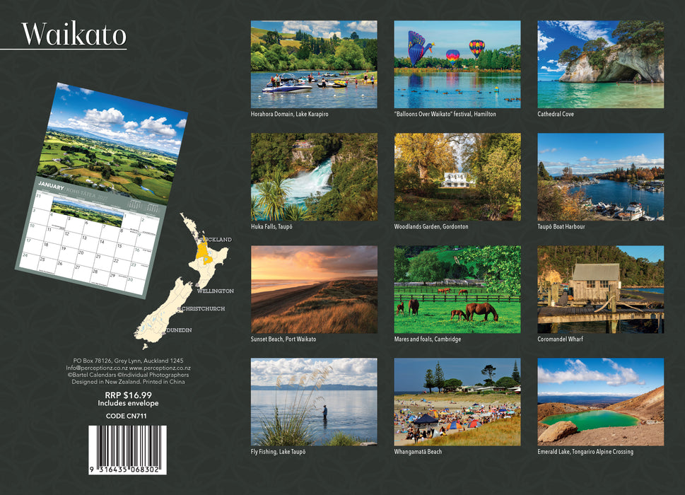 Waikato 2027 Wall Calendar
