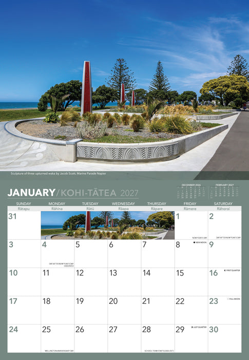 Hawke's Bay 2027 Wall Calendar