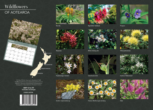 Wildflowers of New Zealand 2027 Wall Calendar