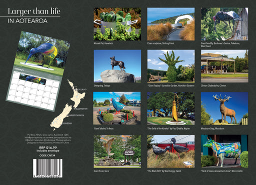 Larger than Life in Aotearoa 2027 Wall Calendar
