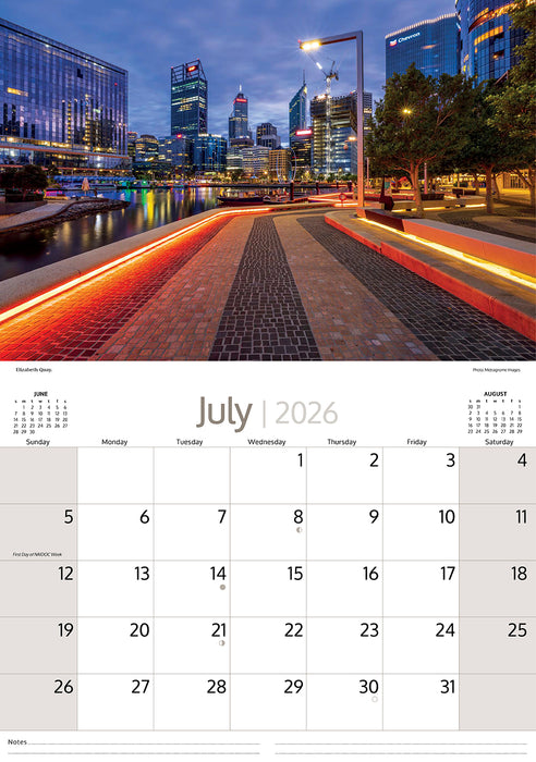 Around Perth 2026 A4 Wall Calendar