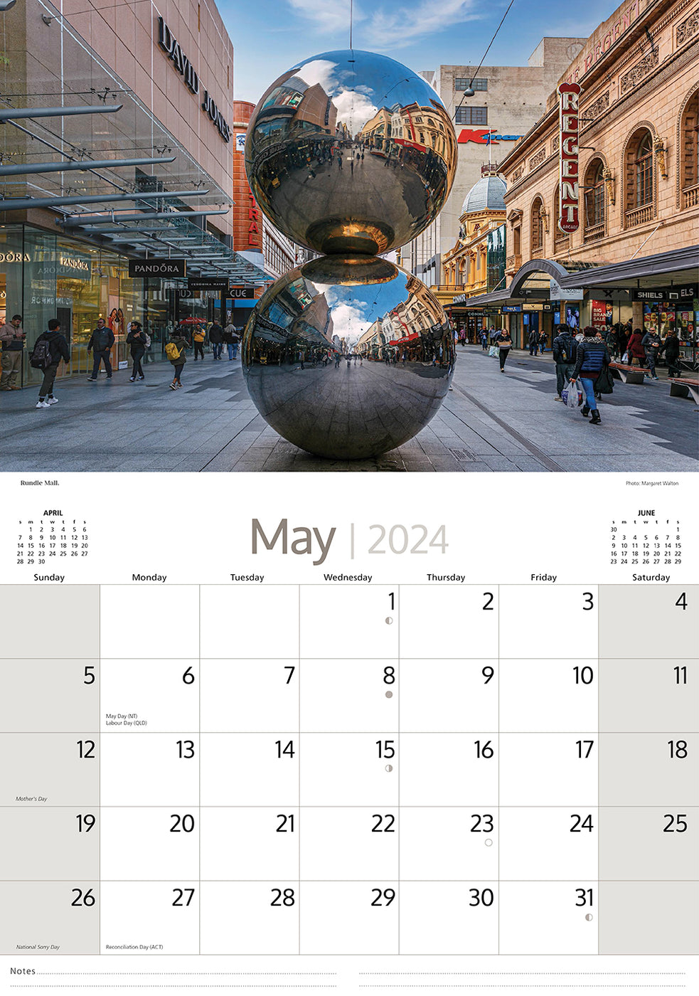 2024 Around Adelaide Wall Calendar — Calendar Club