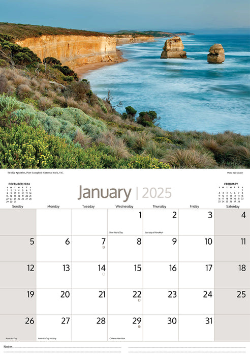 2025 National Parks & Gorges Wall Calendar