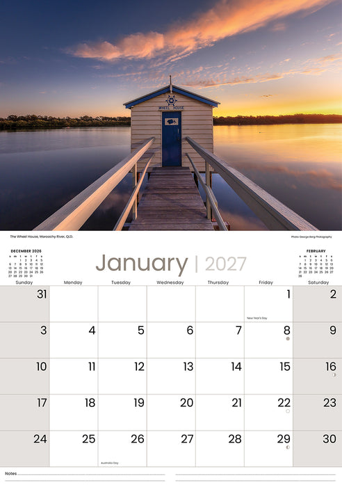 Around Sunshine Coast 2027 Wall Calendar