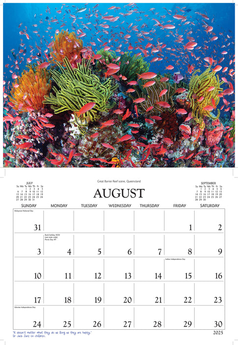 2025 Colours of Australia Wall Calendar