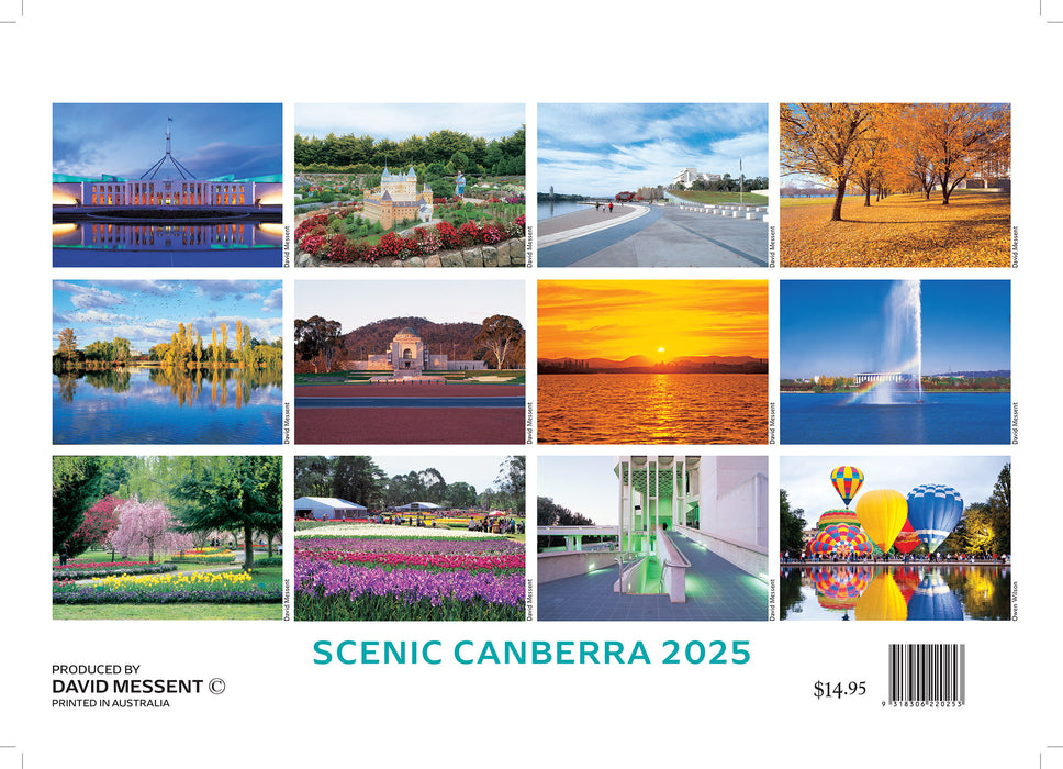 2025 Scenic Canberra Wall Calendar