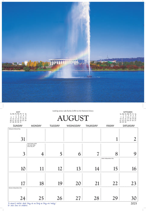 2025 Scenic Canberra Wall Calendar