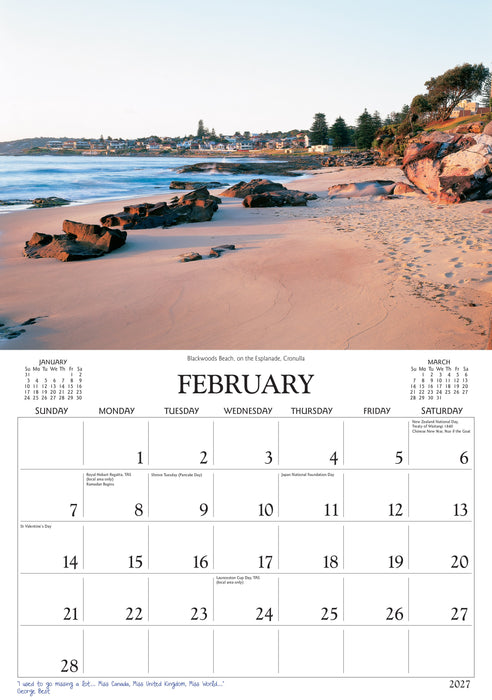 Sutherland Shire 2027 Wall Calendar