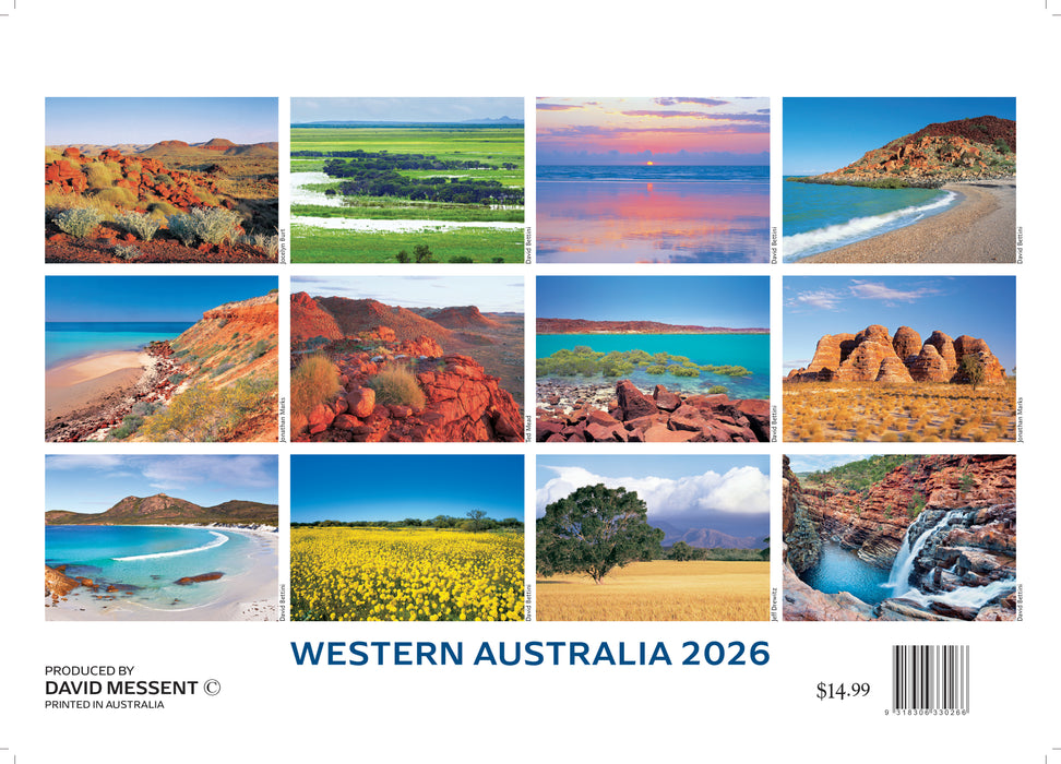 Western Australia 2026 A4 Wall Calendar