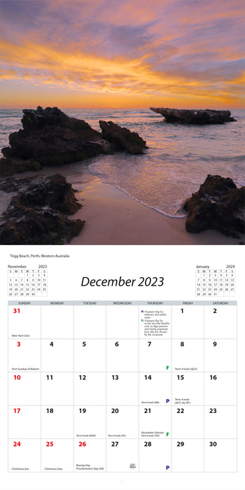 2024 Australian Seascapes Wall Calendar