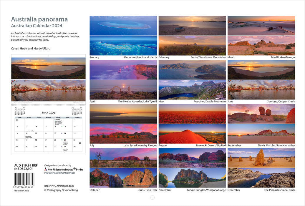 2024 Australia Panorama Wall Calendar