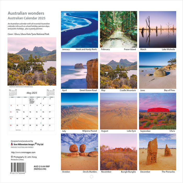 2025 Australian Wonders Wall Calendar