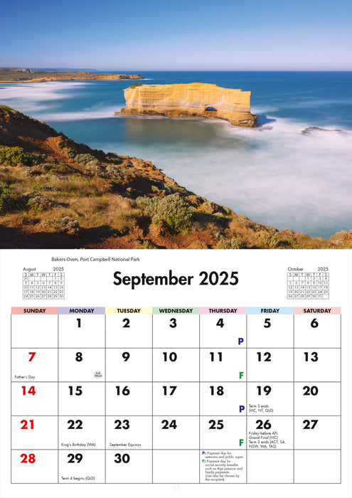 2025 Picturesque Victoria Wall Calendar