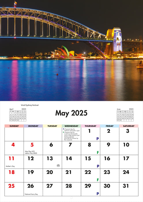 Sydney In Focus 2026 A4 Wall Calendar
