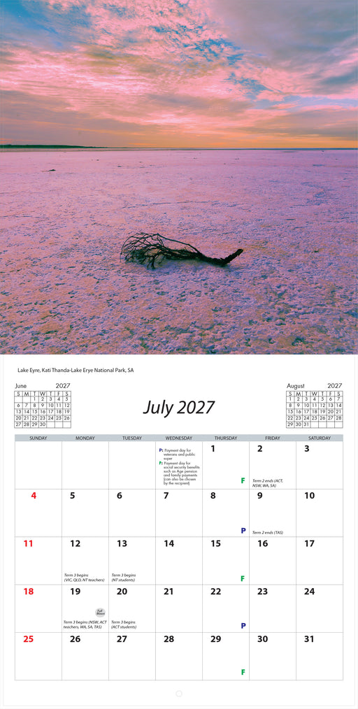 Australian Wonders 2027 Square Wall Calendar