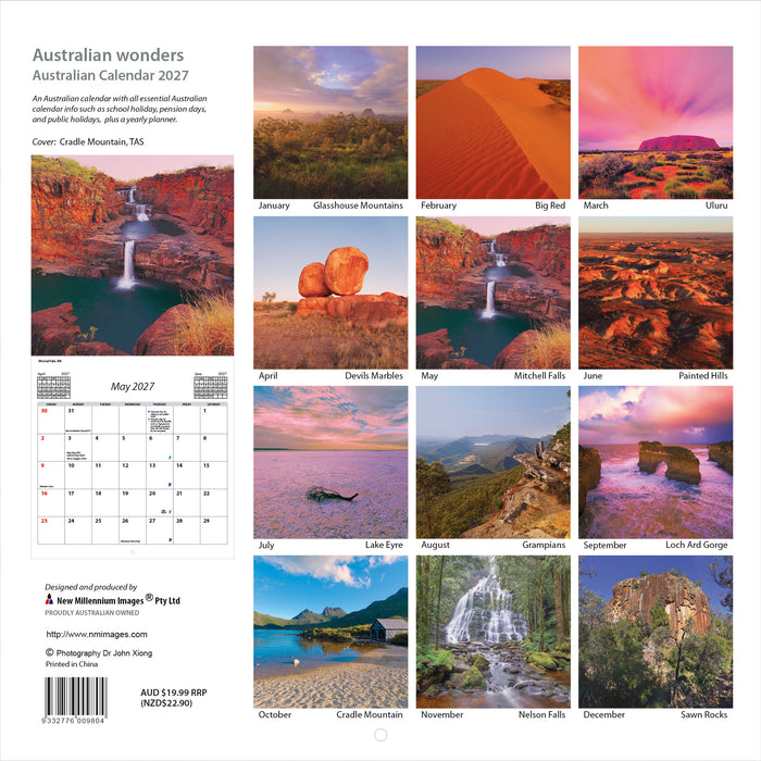 Australian Wonders 2027 Square Wall Calendar