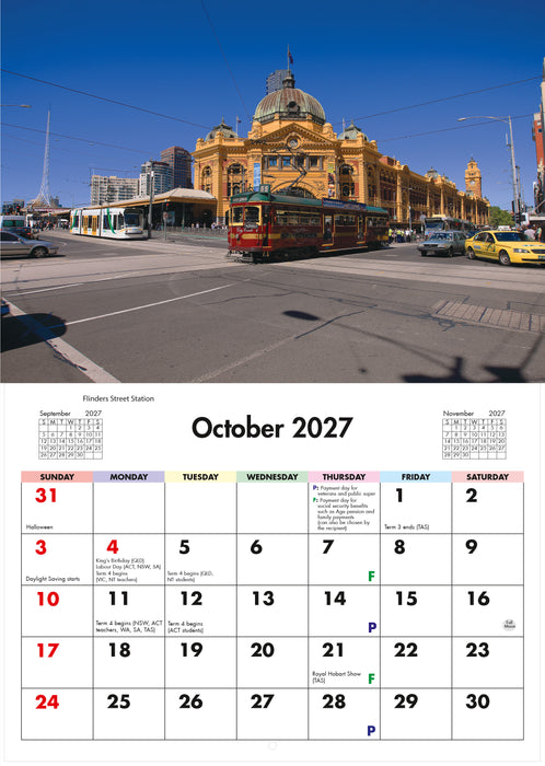Melbourne 2027 Wall Calendar
