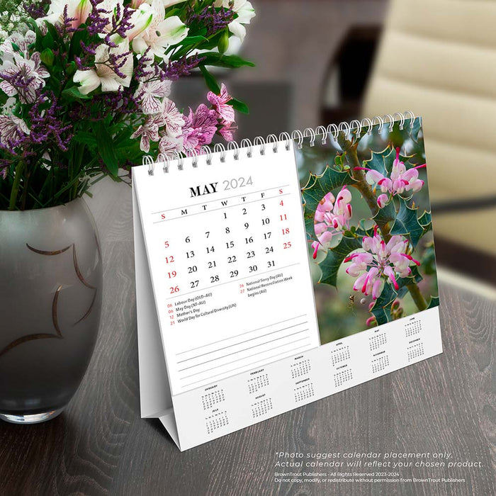 2024 Australian Wildflowers Desk Easel Calendar