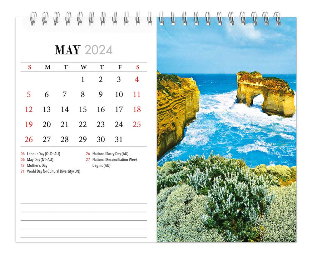 2024 Visions of Australia Desk Easel Calendar