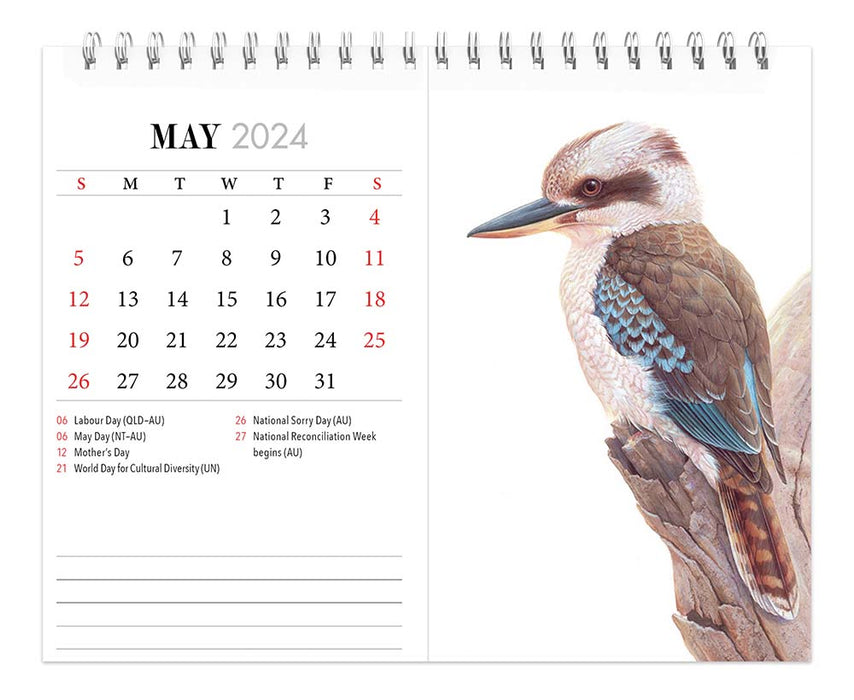 2024 Birds of Australia: The Art of Jeremy Boot Desk Easel Calendar