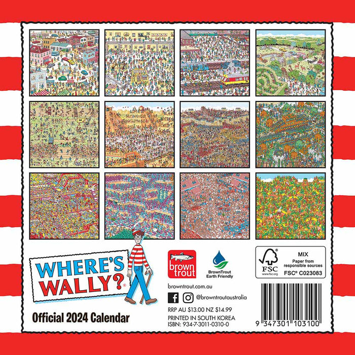 2024 Where's Wally Mini Wall Calendar