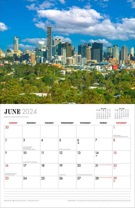 2024 Brisbane & Queensland by Steve Parish Wall Calendar