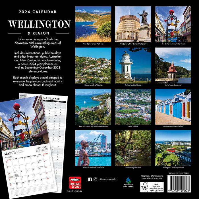 2024 Wellington & Region Wall Calendar