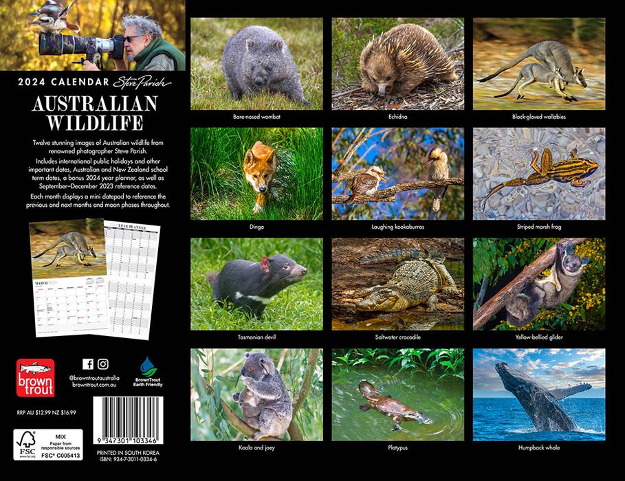 2024 Australian Wildlife by Steve Parish Wall Calendar