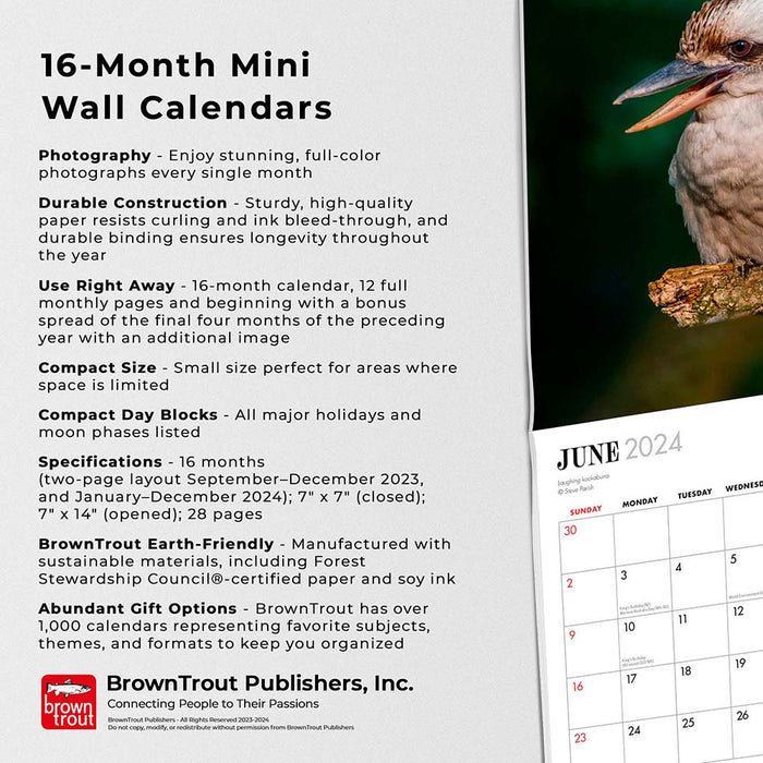 2024 Australian Wildlife Mini Wall Calendar