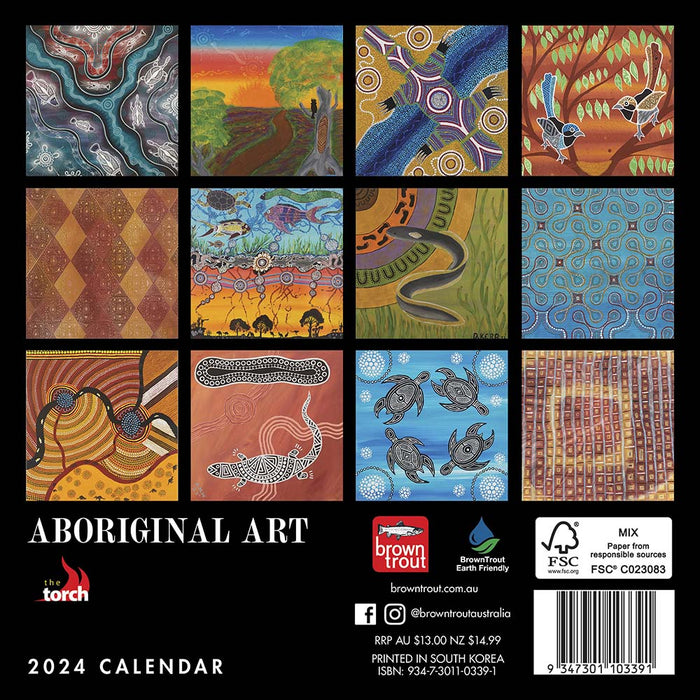 2024 Aboriginal Art Mini Wall Calendar