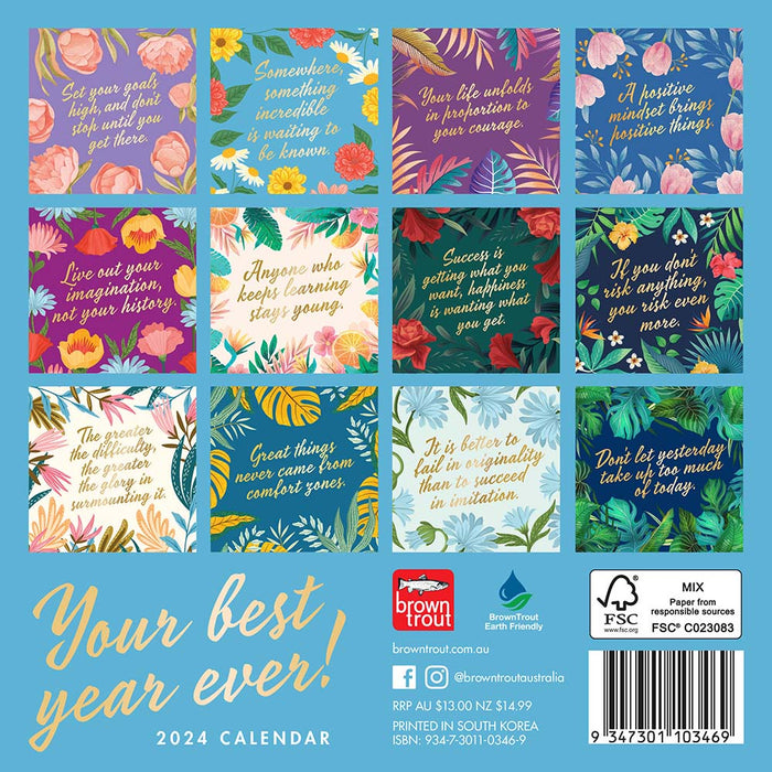 2024 Your Best Year Ever Mini Wall Calendar