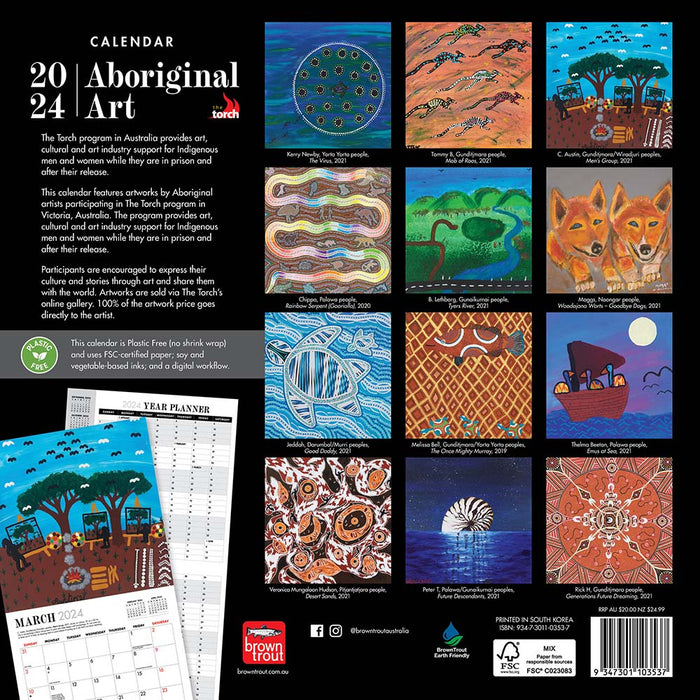 2024 Aboriginal Art Wall Calendar — Calendar Club