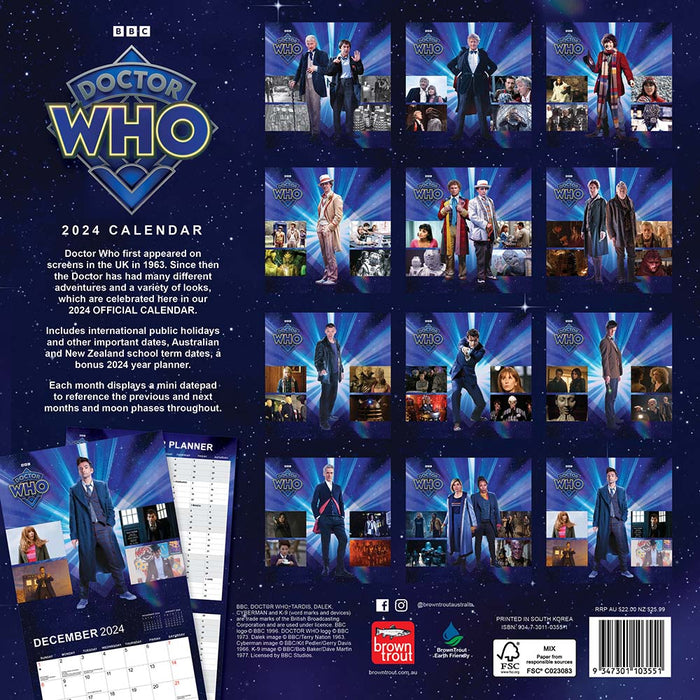 2024 Doctor Who Wall Calendar