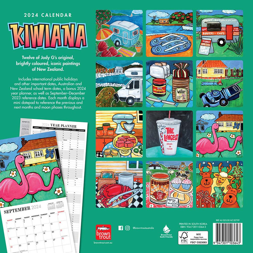 2024 Kiwiana Wall Calendar — Calendar Club