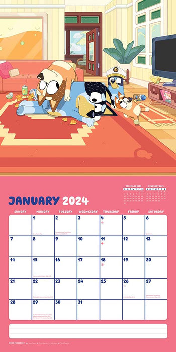 Bluey Family Planner 2024 Square Calendar - Bluey Official Website