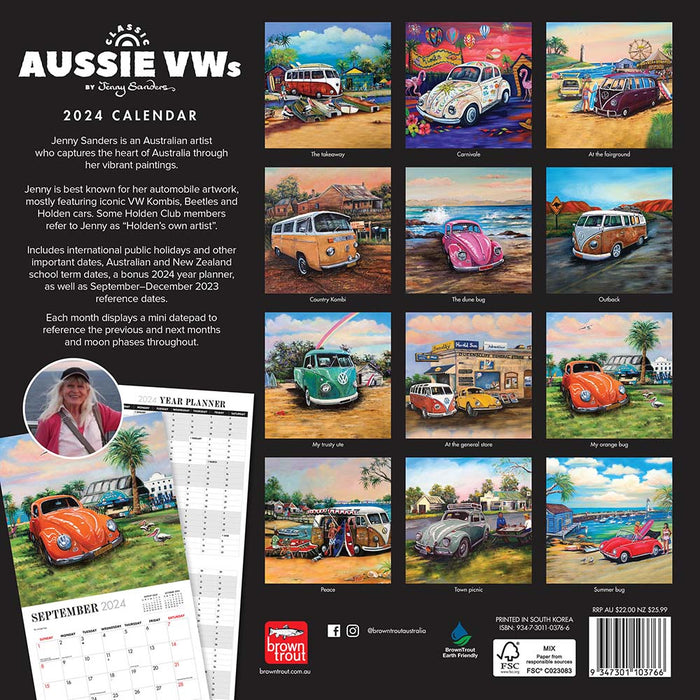2024 Classic Aussie VW's Wall Calendar