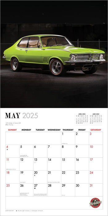 2025 Classic Holden Cars Wall Calendar by  Browntrout Publishers Australia from Calendar Club