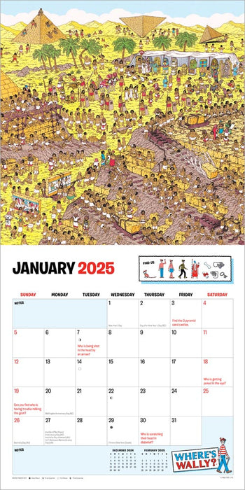 2025 Where’s Wally Wall Calendar by  Browntrout Publishers Australia from Calendar Club