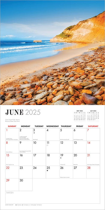 2025 Australian Beaches Wall Calendar by  Browntrout Publishers Australia from Calendar Club