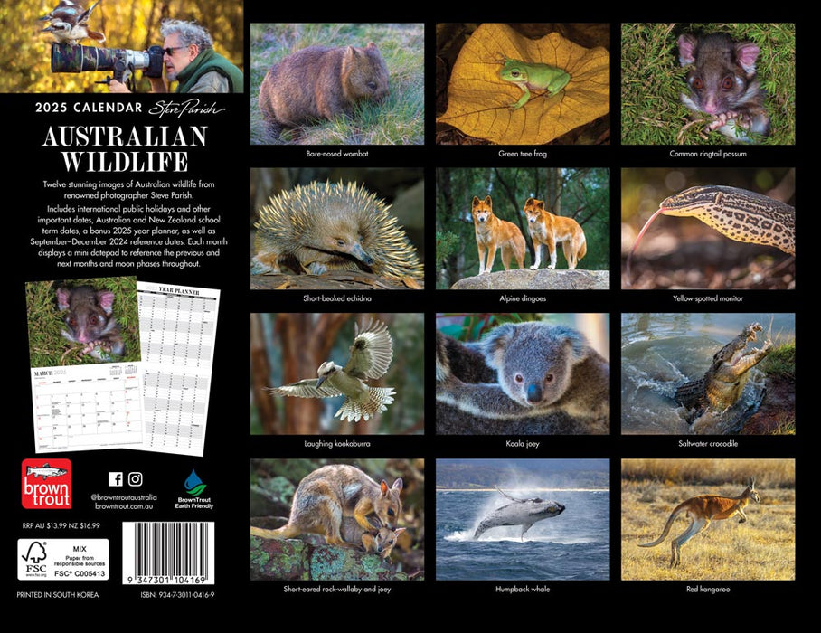 2025 Australian Wildlife by Steve Parish Wall Calendar
