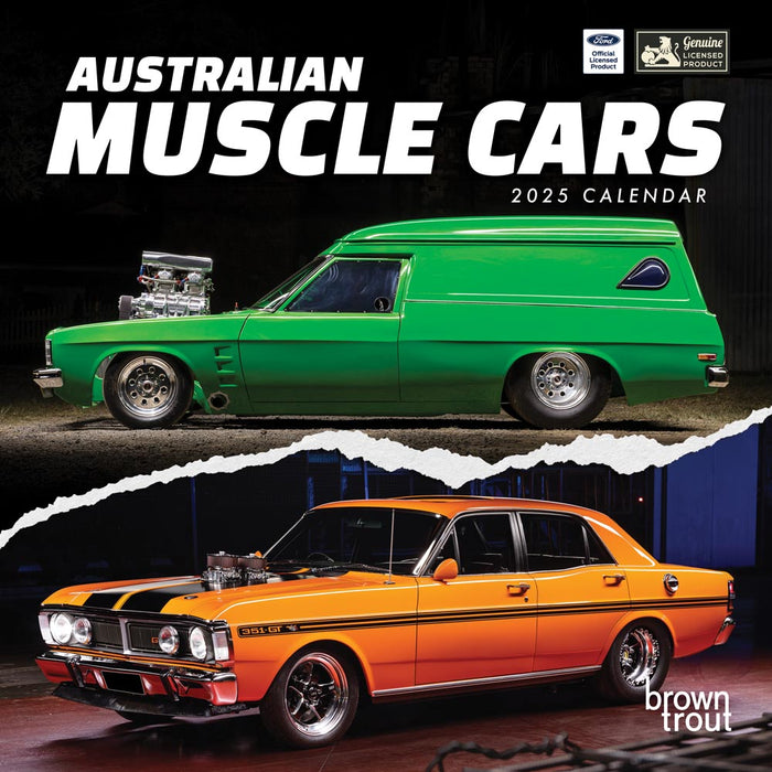 2025 Australian Muscle Cars Wall Calendar by  Browntrout Publishers Australia from Calendar Club