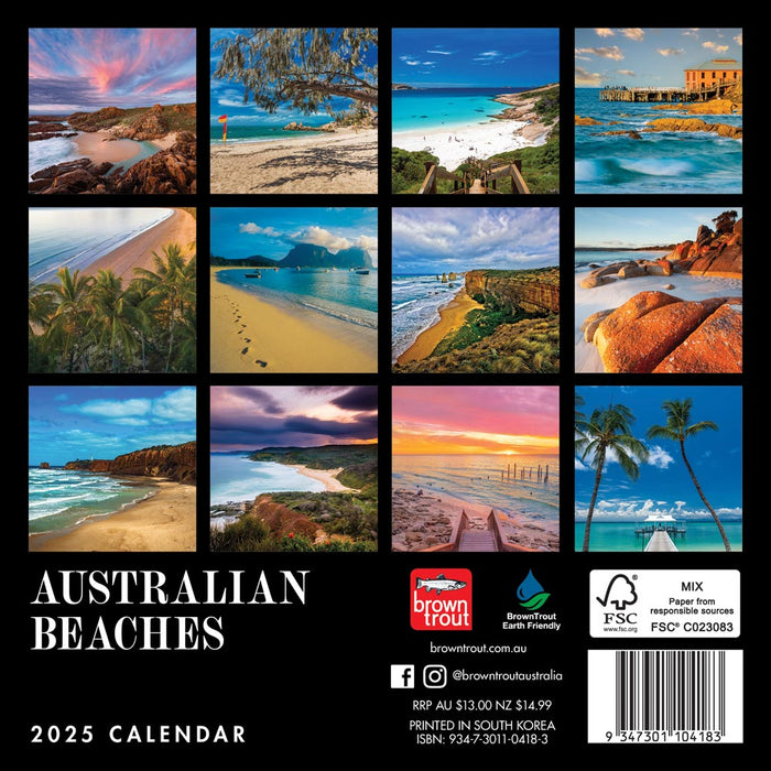 2025 Australian Beaches Mini Wall Calendar