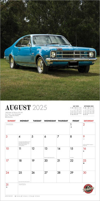 2025 Classic Monaros Wall Calendar by  Browntrout Publishers Australia from Calendar Club