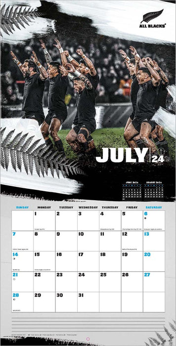 2025 All Blacks Wall Calendar by  Browntrout Publishers Australia from Calendar Club