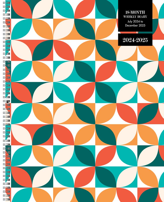 2025 Retro Pattern Diary by  Browntrout Publishers Australia from Calendar Club