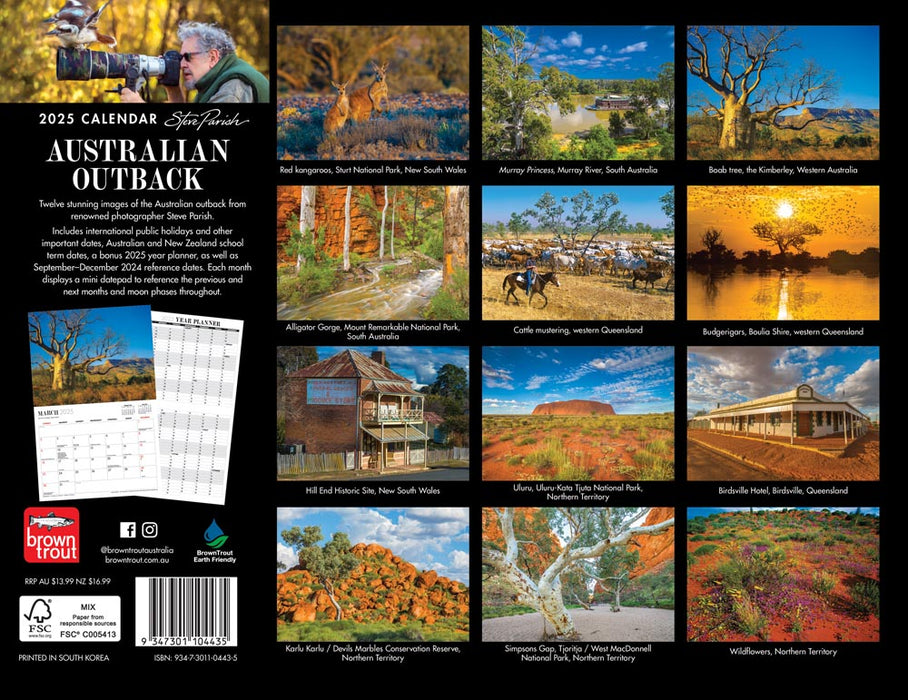 2025 Australian Outback by Steve Parish Wall Calendar