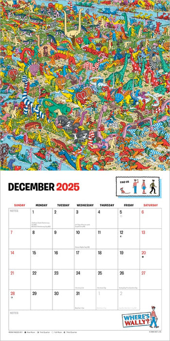 2025 Where's Wally Mini Wall Calendar by  Browntrout Publishers Australia from Calendar Club