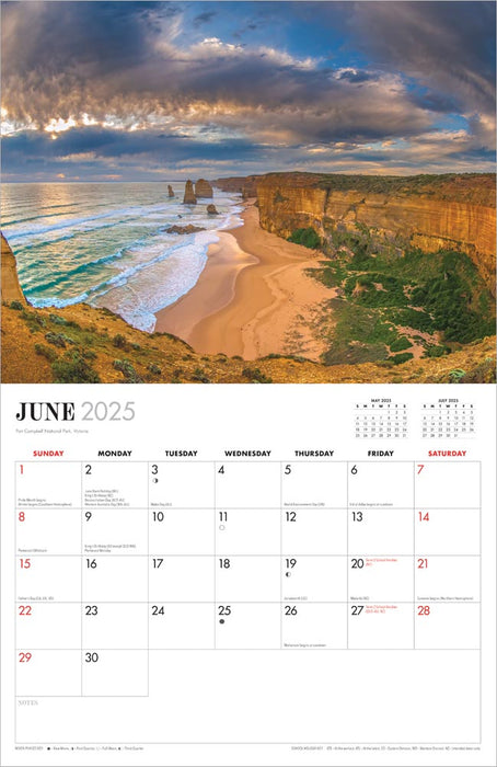 2025 Australian Coastlines by Steve Parish Wall Calendar