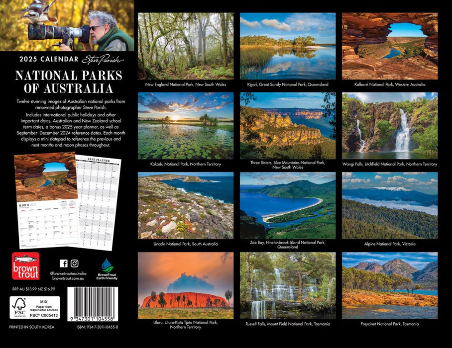 2025 National Parks of Australia by Steve Parish Wall Calendar by  Browntrout Publishers Australia from Calendar Club
