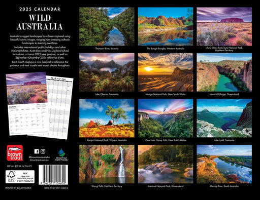 2025 Wild Australia Wall Calendar by  Browntrout Publishers Australia from Calendar Club